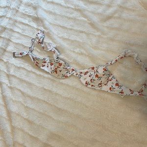 Abercrombie Underwire Ruffle Strap Swim Top